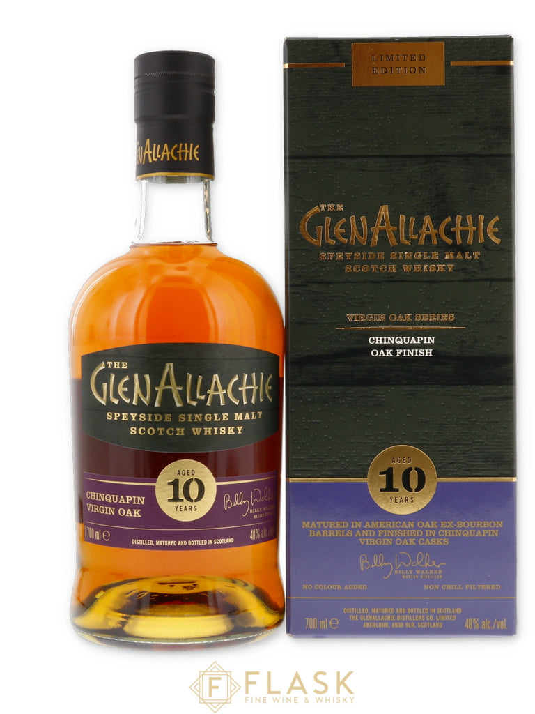 GlenAllachie 10 Year Old Chinquapin Virgin Oak - Flask Fine Wine & Whisky