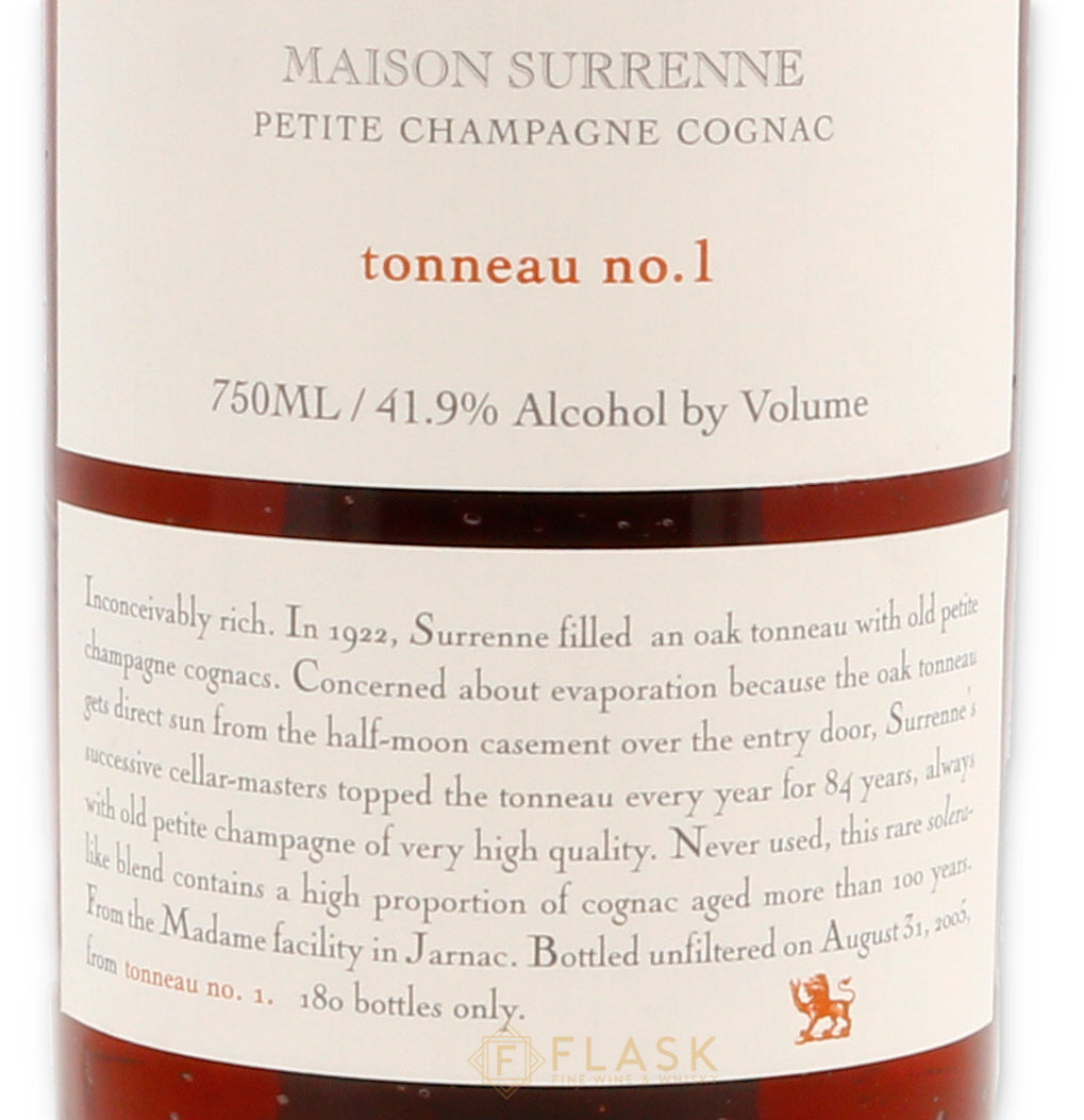 Maison Surrenne Tonneau No. 1 Petite Champagne Cognac Bottled 2005 - Flask Fine Wine & Whisky