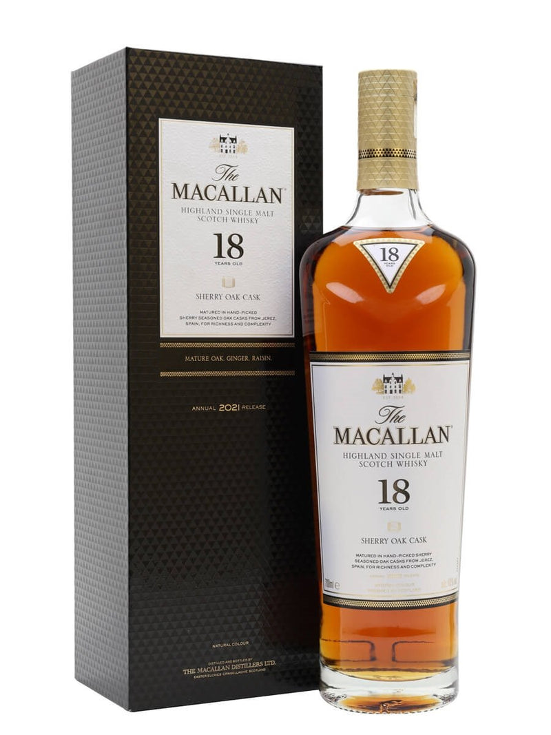 Macallan 18 Year Old Sherry Oak 2021 - Flask Fine Wine & Whisky