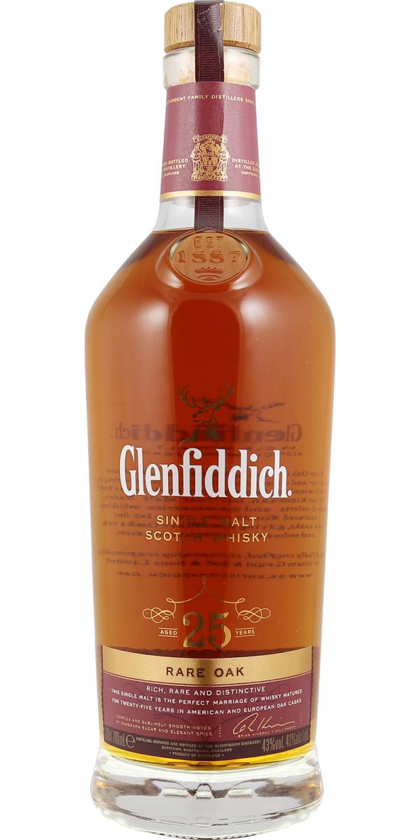 Glenfiddich Rare Oak 25 Year Old Single Malt - Flask Fine Wine & Whisky