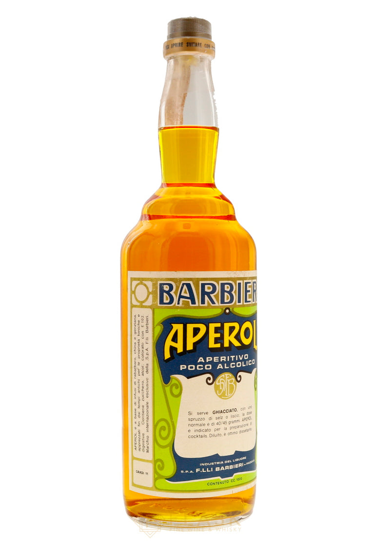Aperol Barbieri Vintage Bottled 1970s 1 Liter - Flask Fine Wine & Whisky