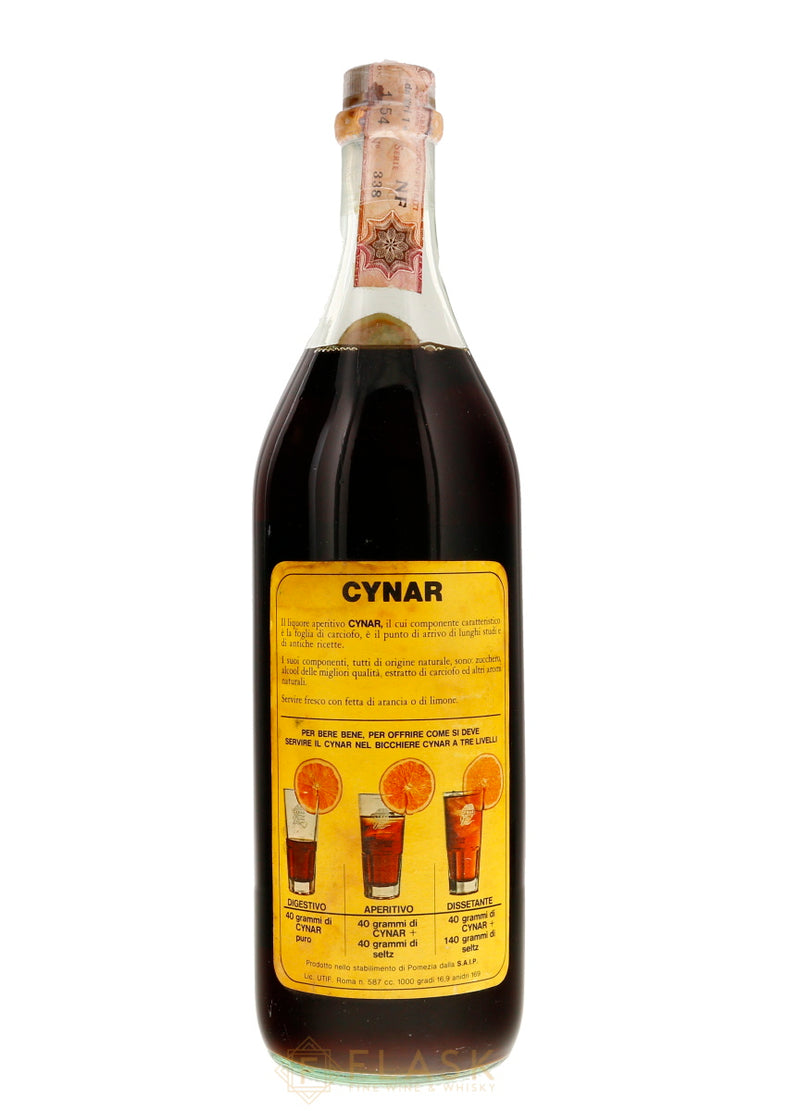 Cynar Cynar Liqueur Vintage Bottled 1960s 1 Liter - Flask Fine Wine & Whisky