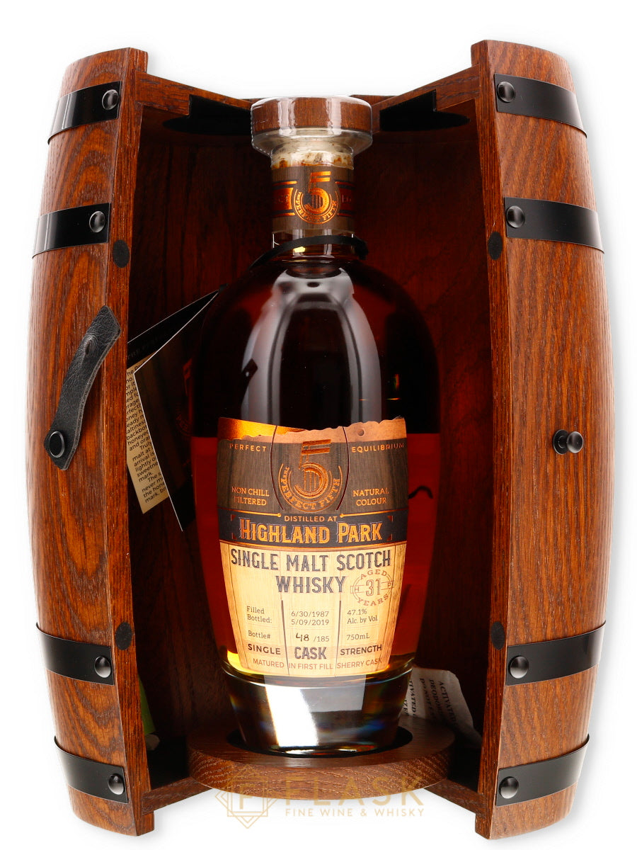 Highland Park 1987 31 Year Old The Perfect Fifth First Fill Sherry Butt No. 1531 Cask Strength Single Malt - Flask Fine Wine & Whisky