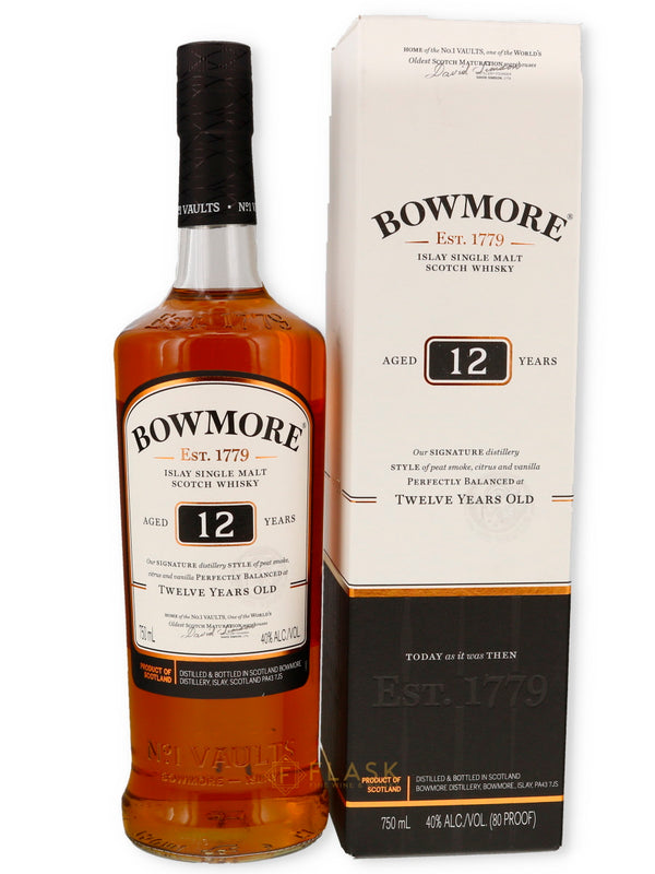 Bowmore 12 year Islay Single Malt Scotch - Flask Fine Wine & Whisky