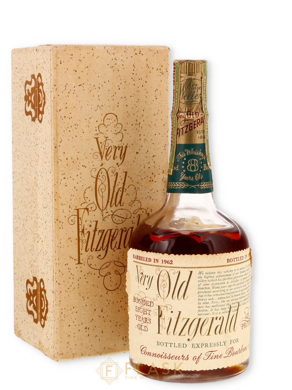 Very Old Fitzgerald 1962 Bottled in Bond 8 Year Old Bourbon 100 Proof / Stitzel-Weller Half Pint - Flask Fine Wine & Whisky