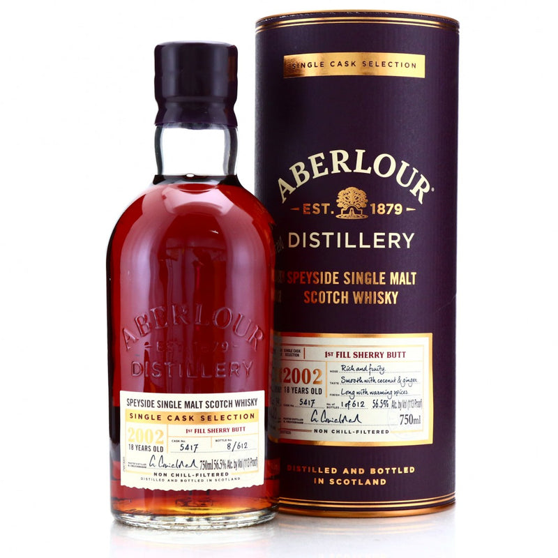 Aberlour 2002 18 Year Old First Fill Sherry Cask