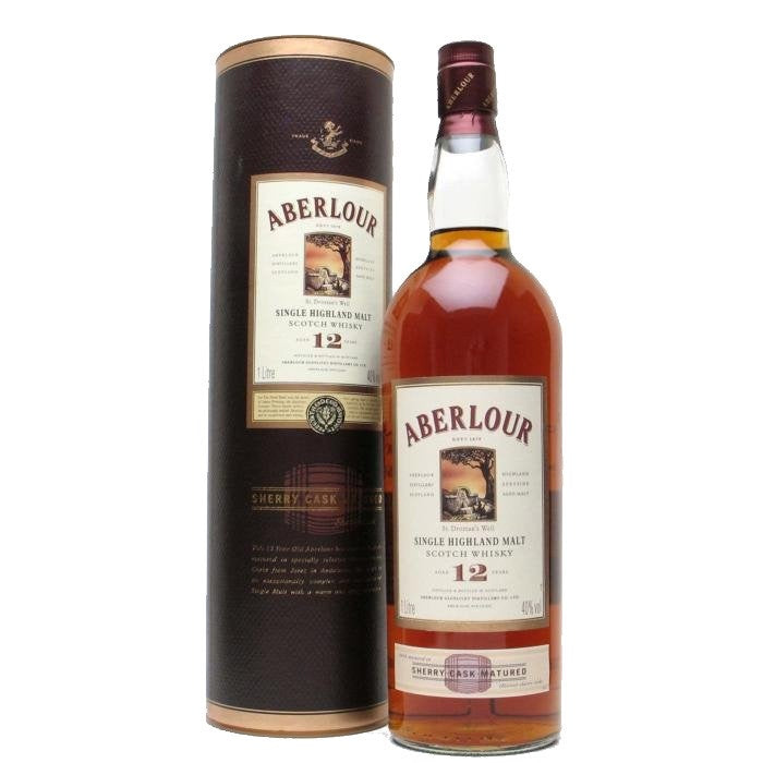 Aberlour 12 Year Sherry Cask Matured Old Tall Bottle 1 Liter - Flask Fine Wine & Whisky