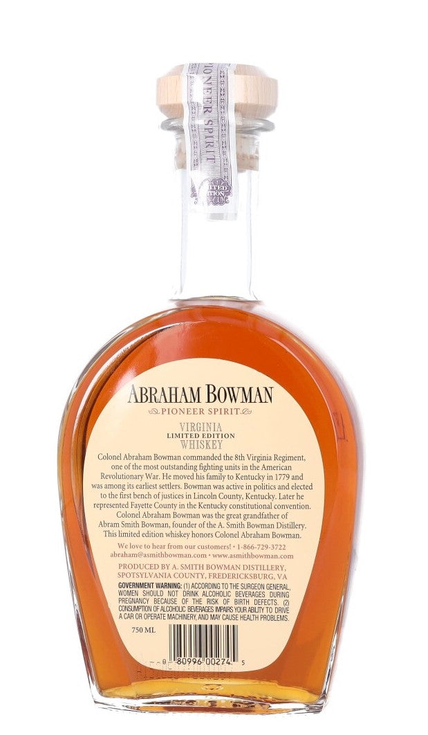 Abraham Bowman Limited Edition High Rye Bourbon 2007 - Flask Fine Wine & Whisky