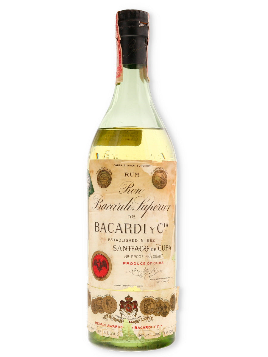 Bacardi Carta Blanca Superior Original Rum, Pre-Embargo US Import 4/5 Quart - Flask Fine Wine & Whisky