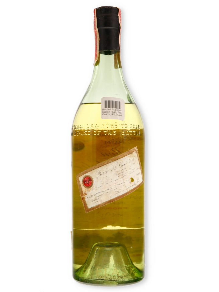 Bacardi Carta Blanca Superior Original Rum, Pre-Embargo US Import 4/5 Quart - Flask Fine Wine & Whisky