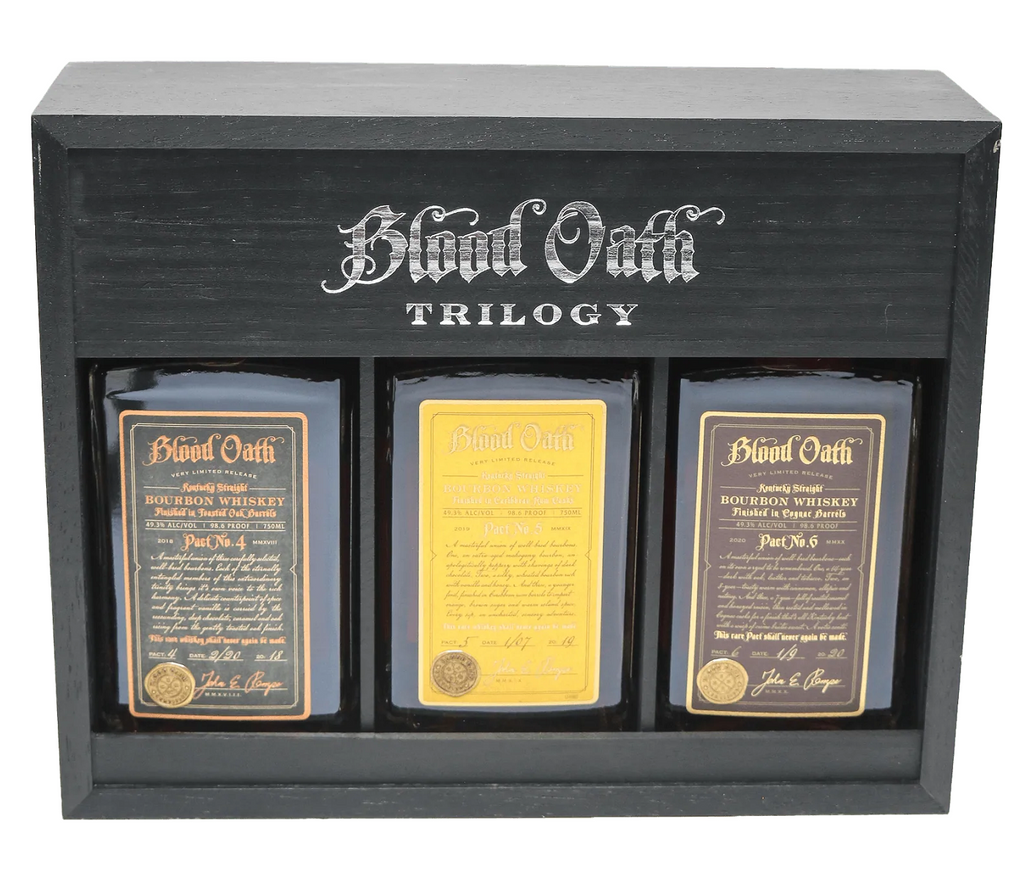 Blood Oath Trilogy Set Second Edition Pact No. 4-5-6 / Wood Box 3x750ml - Flask Fine Wine & Whisky