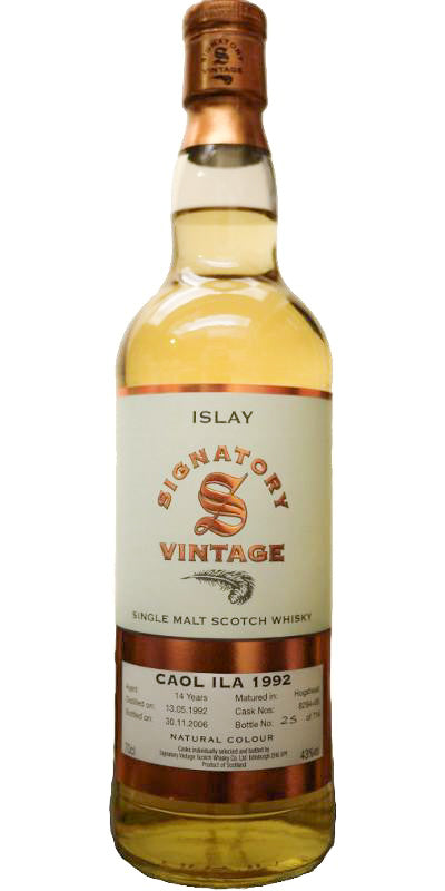 Caol Ila Signatory Vintage 1992 15 Year Old Hogshead - Flask Fine Wine & Whisky