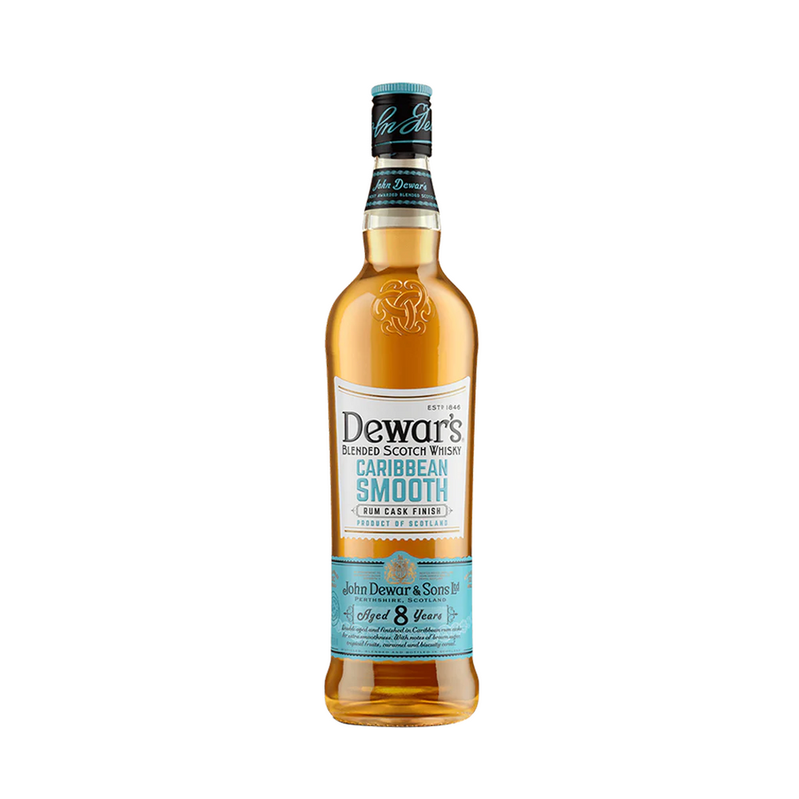 Dewars Blended Scotch 8 year Caribbean Rum Cask Finish - Flask Fine Wine & Whisky