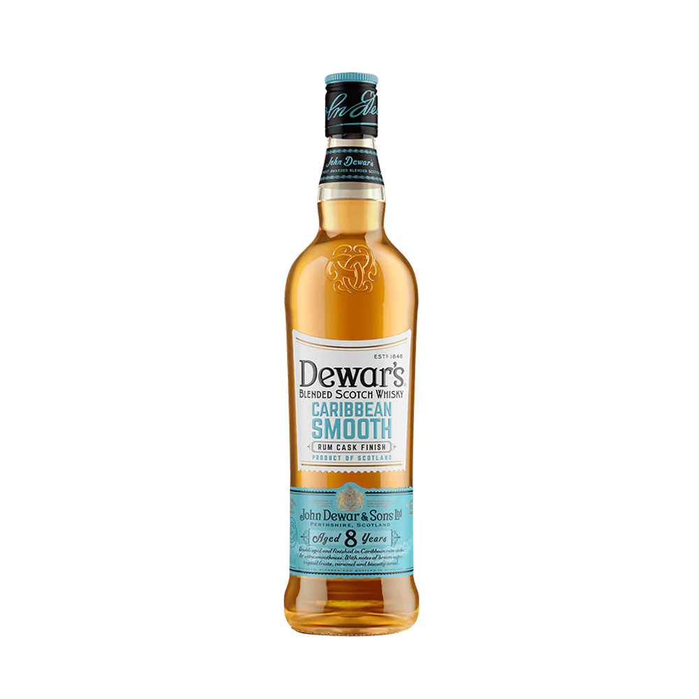 Dewars Blended Scotch 8 year Caribbean Rum Cask Finish - Flask Fine Wine & Whisky