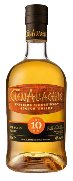 GlenAllachie 10 Years Old Rye Wood Finish - Flask Fine Wine & Whisky