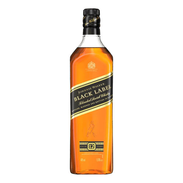 Johnnie Walker Black Label 1 Liter - Flask Fine Wine & Whisky