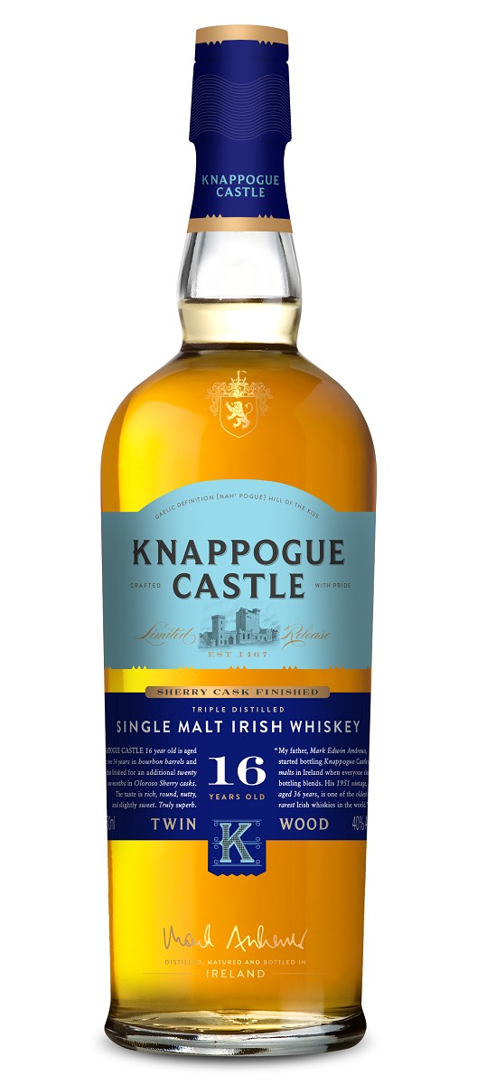 Knappogue Castle 16 Year Twin Wood Sherry Cask Finished Single Malt Irish Whiskey Limited Release - Flask Fine Wine & Whisky