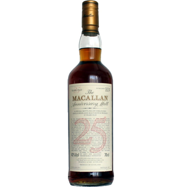 Macallan Anniversary Malt 25 Year Old 1971 - Flask Fine Wine & Whisky