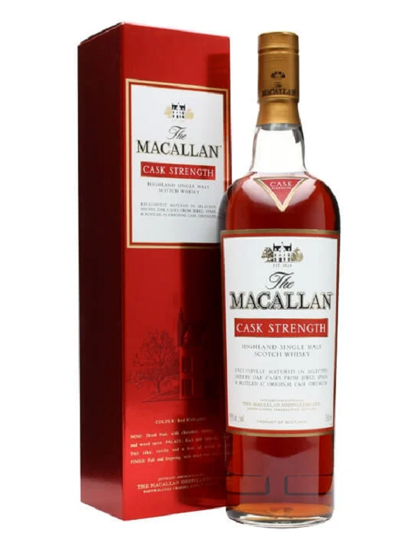 Macallan Cask Strength 59%  Single Malt Scotch Whisky - Flask Fine Wine & Whisky
