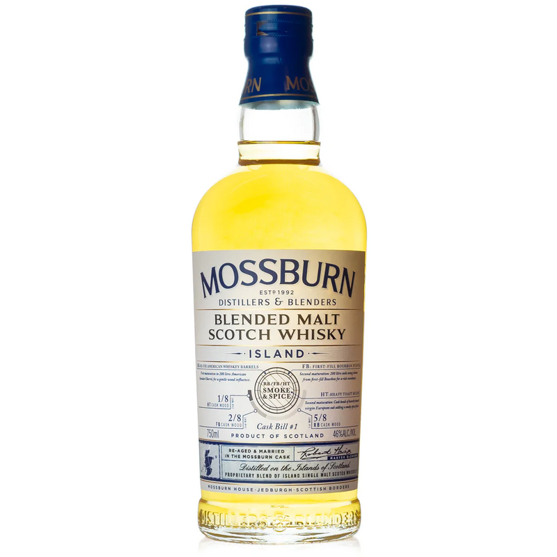 Mossburn Blended Scotch Island 750 - Flask Fine Wine & Whisky