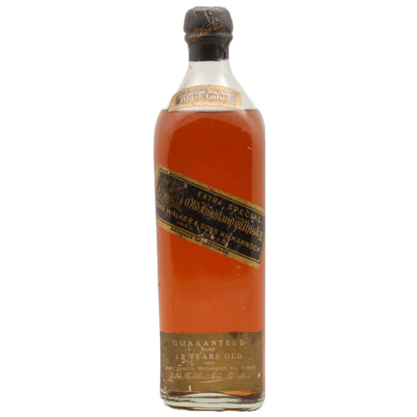 John Walker Extra Old Highland, Black Label, 1906-1908 - Flask Fine Wine & Whisky