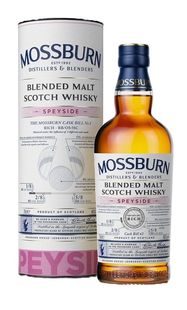 Mossburn Blended Scotch Speyside 750 - Flask Fine Wine & Whisky