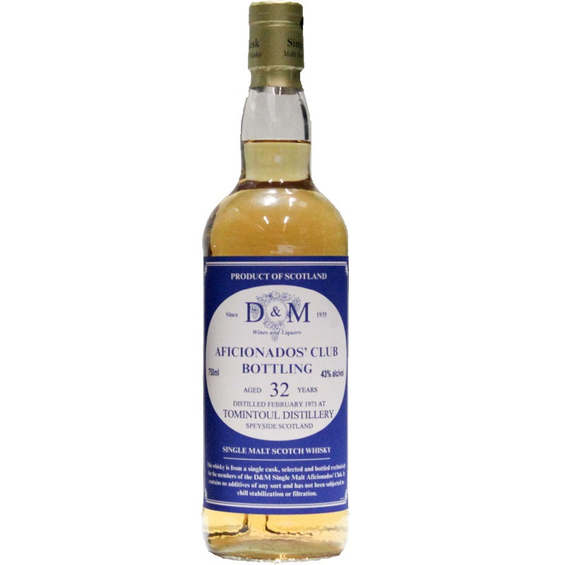 Tomintoul 1973 D&M Aficionados' Club 32 Year Old Single Malt - Flask Fine Wine & Whisky