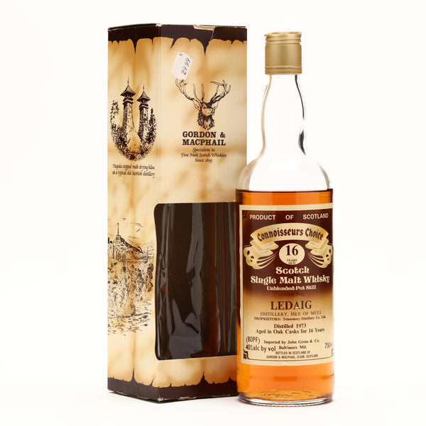 Ledaig Gordon and Macphail Connoisseurs Choice 16 Year Old 1973 [Low Fill] - Flask Fine Wine & Whisky