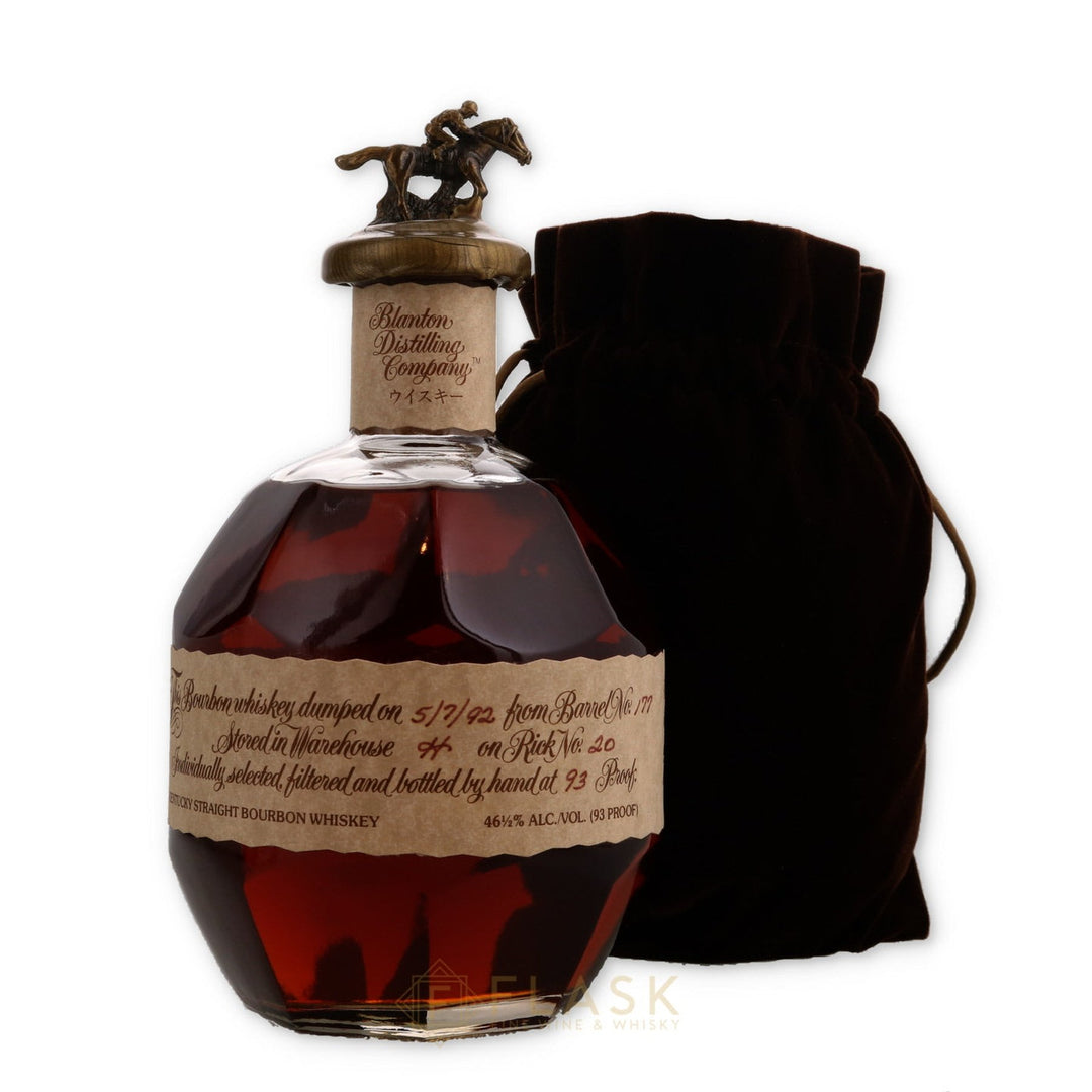 Blanton's Cream Label Takara Red Single Barrel Bourbon Dumped 5/7/ 1992 - Flask Fine Wine & Whisky