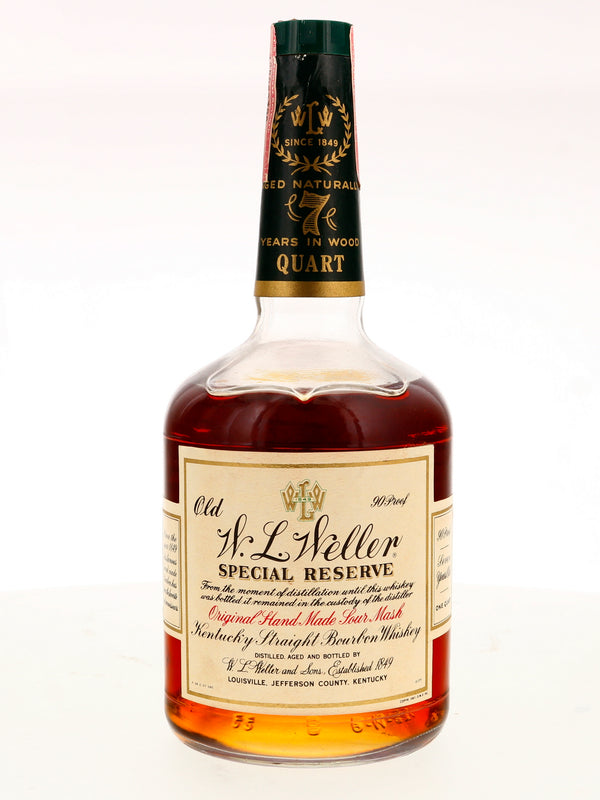 Old WL Weller Special Reserve 7 Year Old Bourbon "Paper Label" 1977 1 Quart / Stitzel Weller - Flask Fine Wine & Whisky