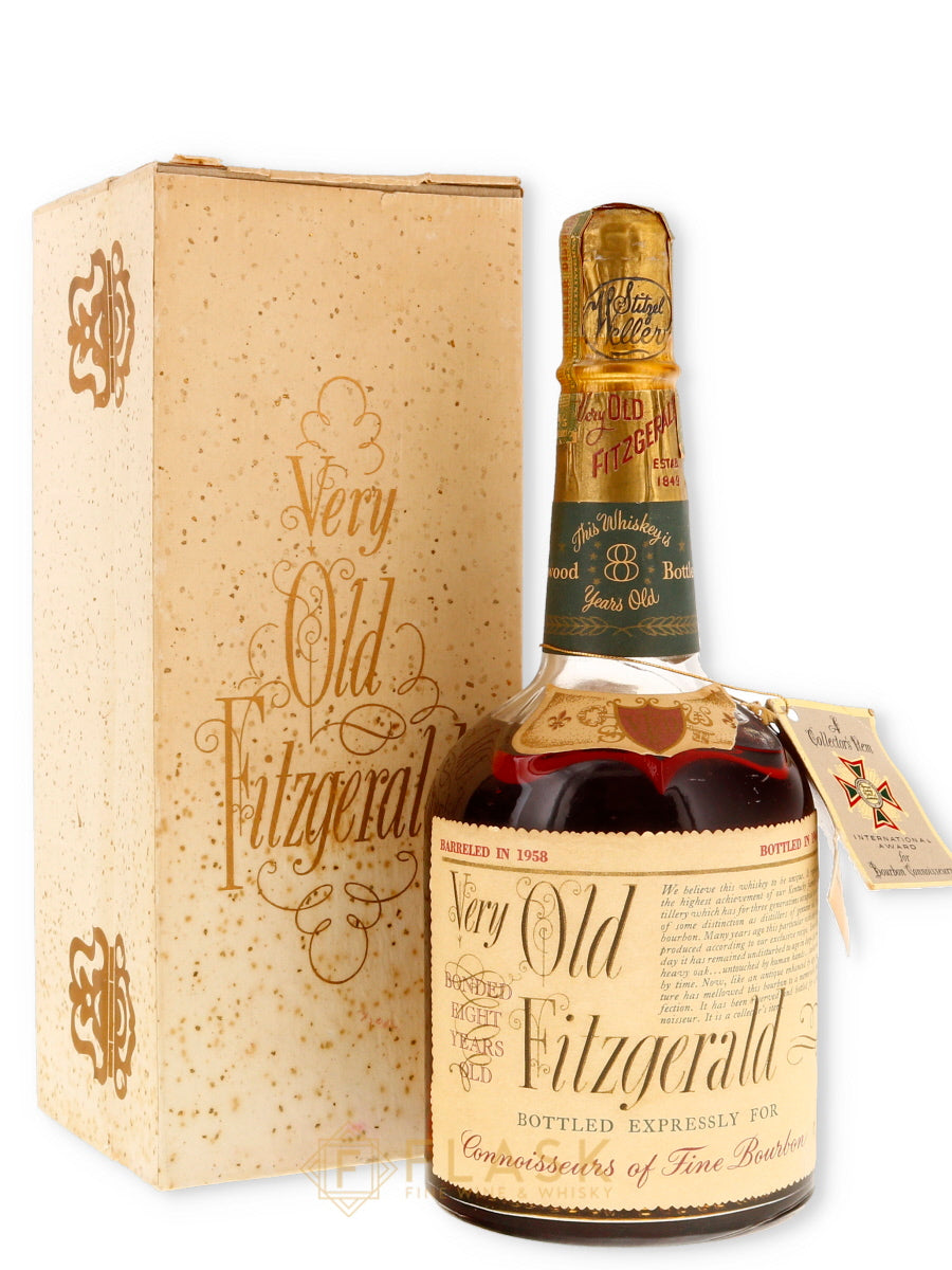 Very Old Fitzgerald 1958 8 Year Old Bourbon Bottled in Bond 100 Proof / Stitzel-Weller [Gift Box] - Flask Fine Wine & Whisky