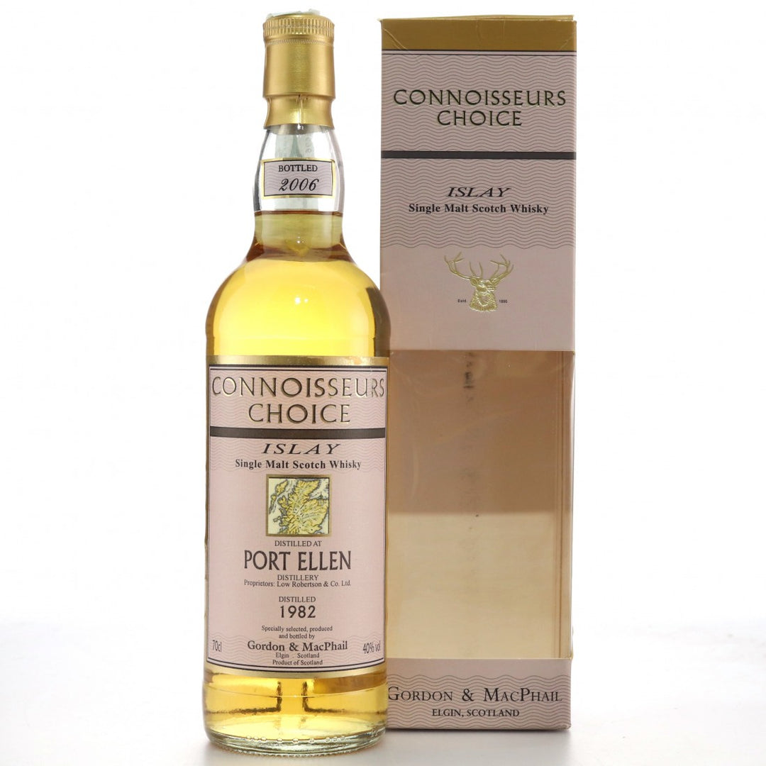 Port Ellen 1982 23 Year Old Gordon and MacPhail Connoisseurs Choice Islay Single Malt - Flask Fine Wine & Whisky