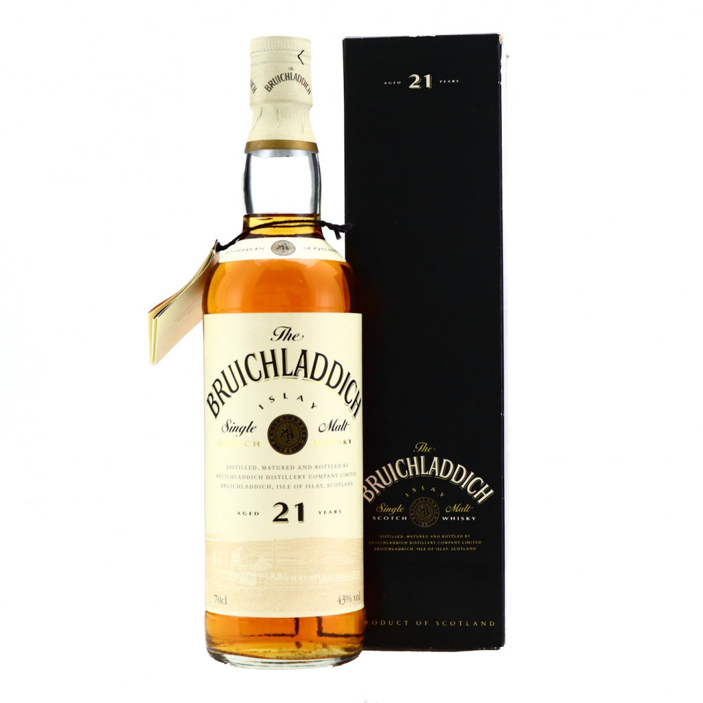 Bruichladdich 21 Year Old Single Malt 1990s / Tall Bottle w/ Box - Flask Fine Wine & Whisky