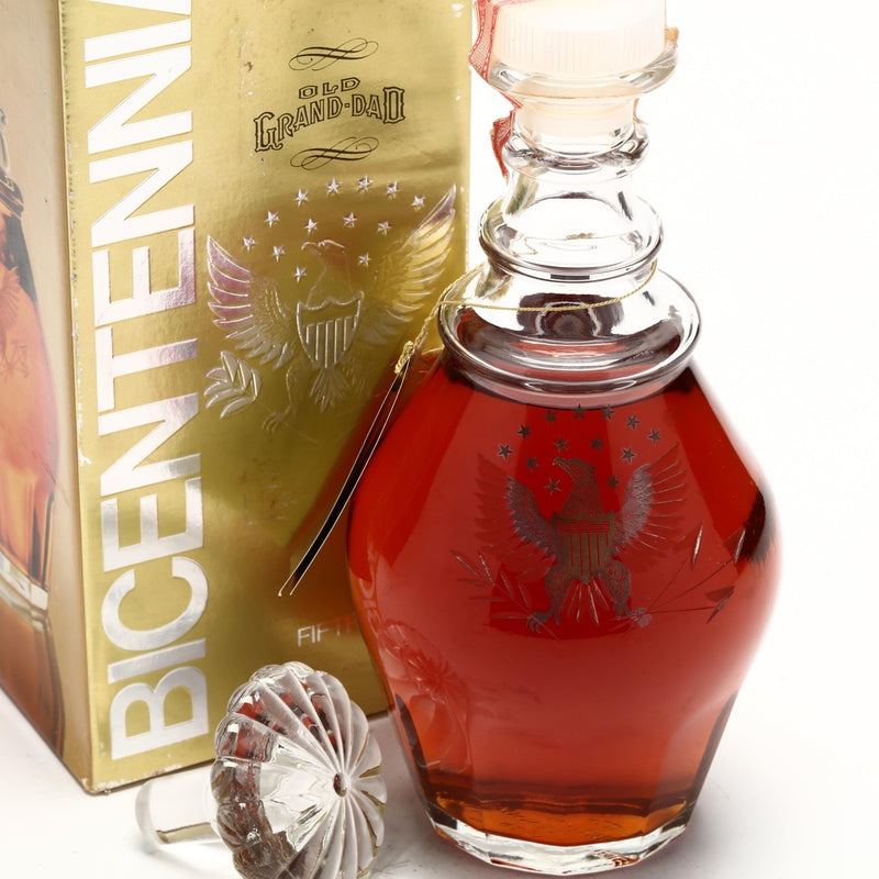 Old Grand Dad Bourbon Bicentennial Decanter Gift Box Set 1976 - Flask Fine Wine & Whisky