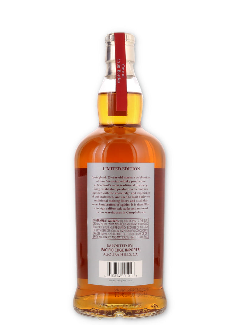 Springbank 25 Year Old 2018 Release - Flask Fine Wine & Whisky