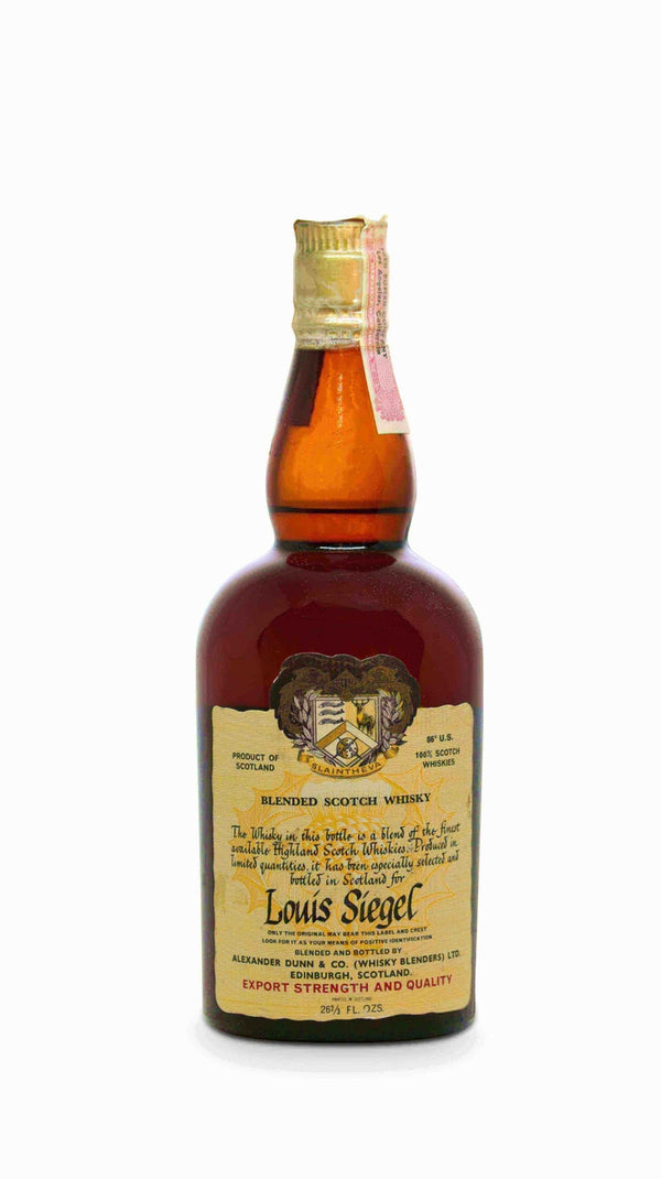 Alexander Dunn Slaintheva Blended Scotch Whisky 'Louis Siegel' 1960s 4/5 Quart - Flask Fine Wine & Whisky
