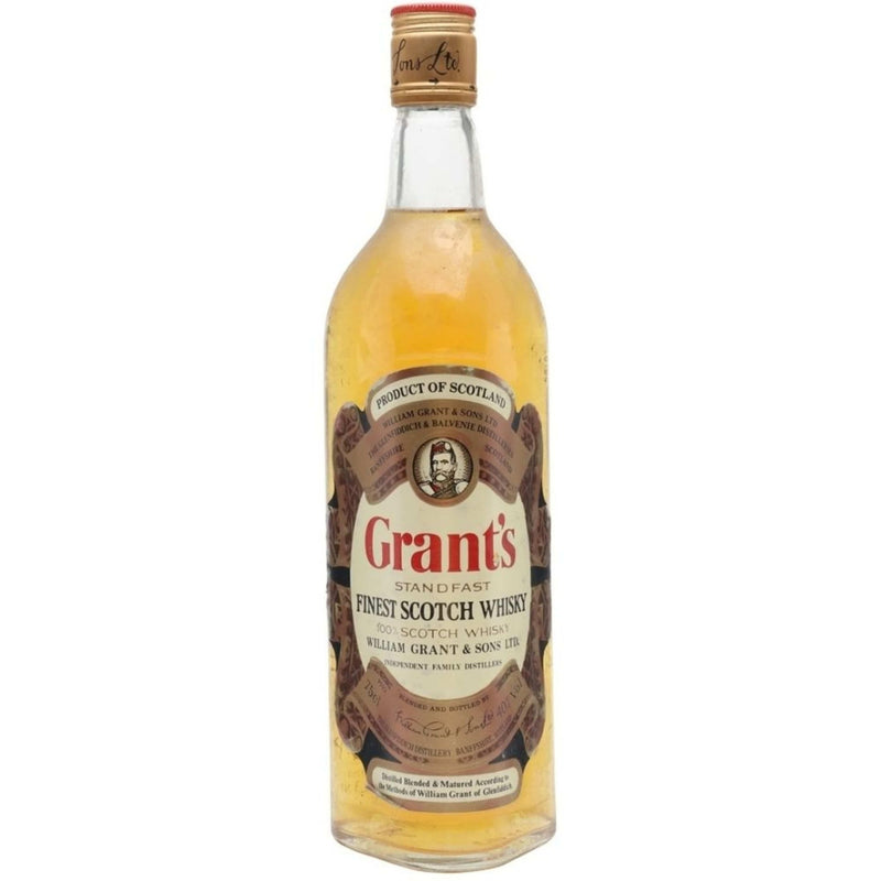 Grant's Stand Fast Blended Scotch 8 Year Old 1980s 1 Quart - Flask Fine Wine & Whisky