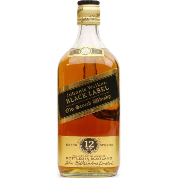 Johnnie Walker 12 Year Old Black Label Extra Special 1 Liter - Flask Fine Wine & Whisky