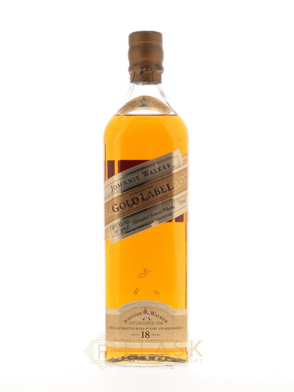 Johnnie Walker Gold Label 18 Year Old 1 Litre 1990s - Flask Fine Wine & Whisky