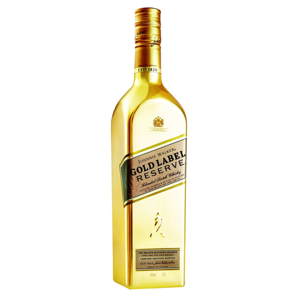 Johnnie Walker Gold Label Reserve Limited Edition Gold Bottle - Flask Fine Wine & Whisky