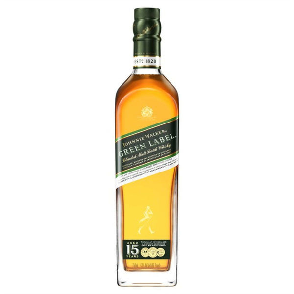 Johnnie Walker Green Label 15 Year Old - Flask Fine Wine & Whisky