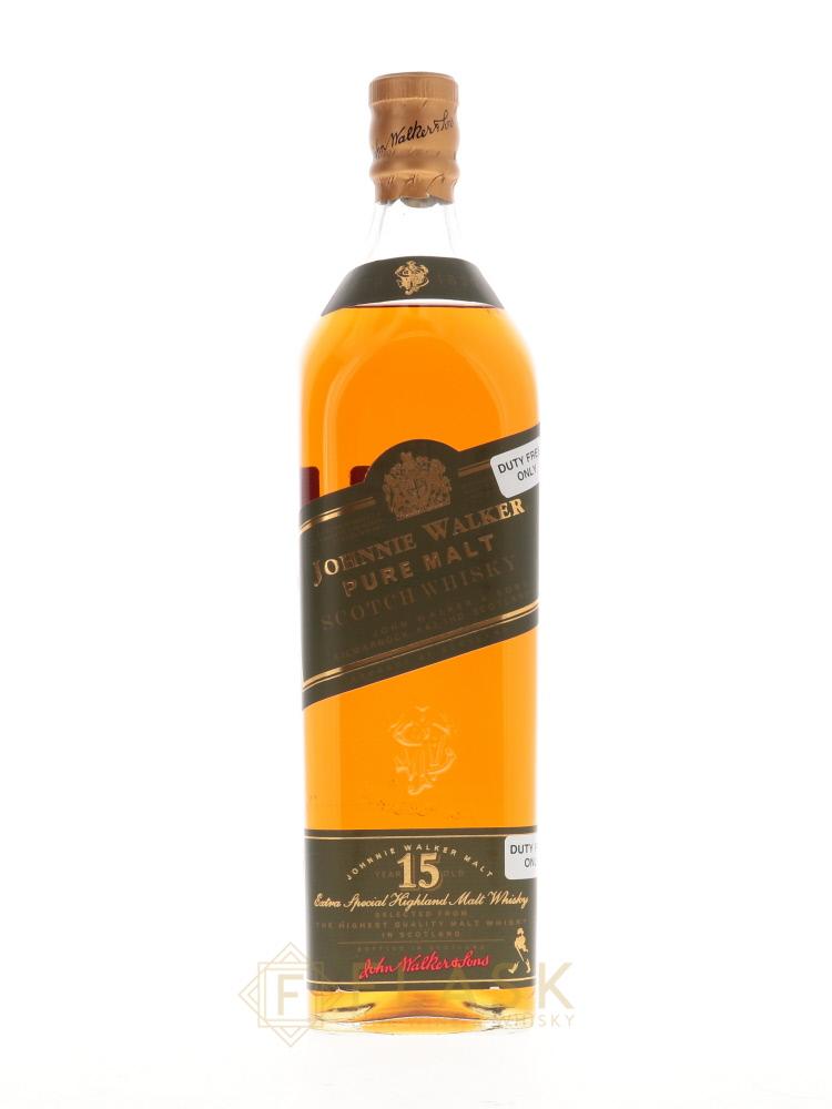 Johnnie Walker Pure Malt 15 Year Old ''Green Label'' 1 Liter - Flask Fine Wine & Whisky