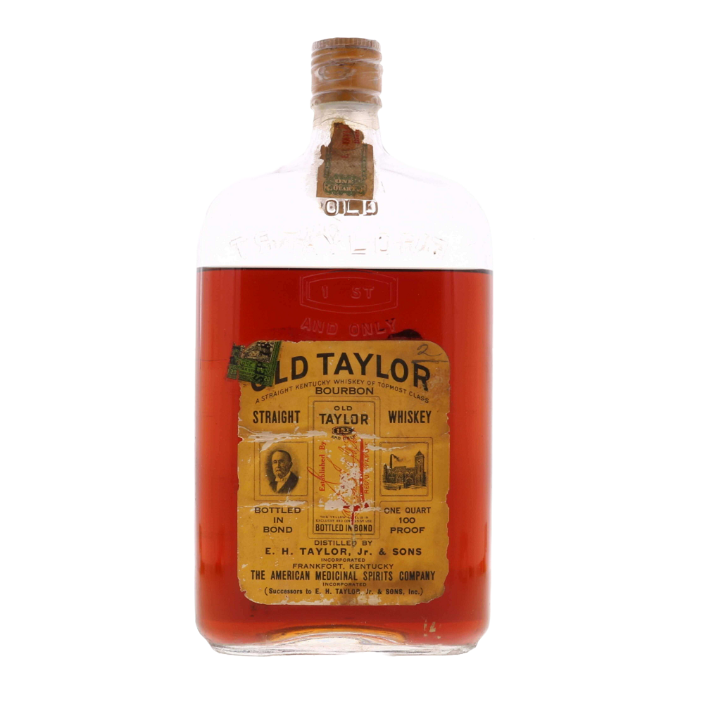 Old Taylor 1915 Prohibition Era American Medicinal Spirits Co / Full Quart - Flask Fine Wine & Whisky