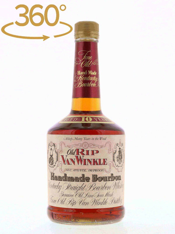 1997 Old Rip Van Winkle Pappy 10 year old Bourbon Whiskey, Lawrenceburg Squat Bottle, 90 proof - Flask Fine Wine & Whisky