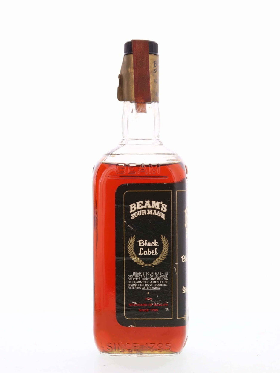 Beam's Bourbon 101 Months Black Label 1970s Quart - Flask Fine Wine & Whisky