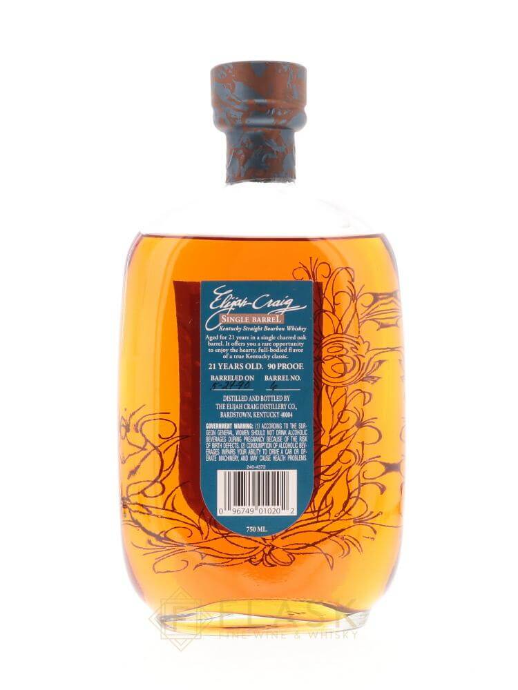 Elijah Craig 21 Year Bourbon Single Barrel 1990 [Low-Shoulder] - Flask Fine Wine & Whisky