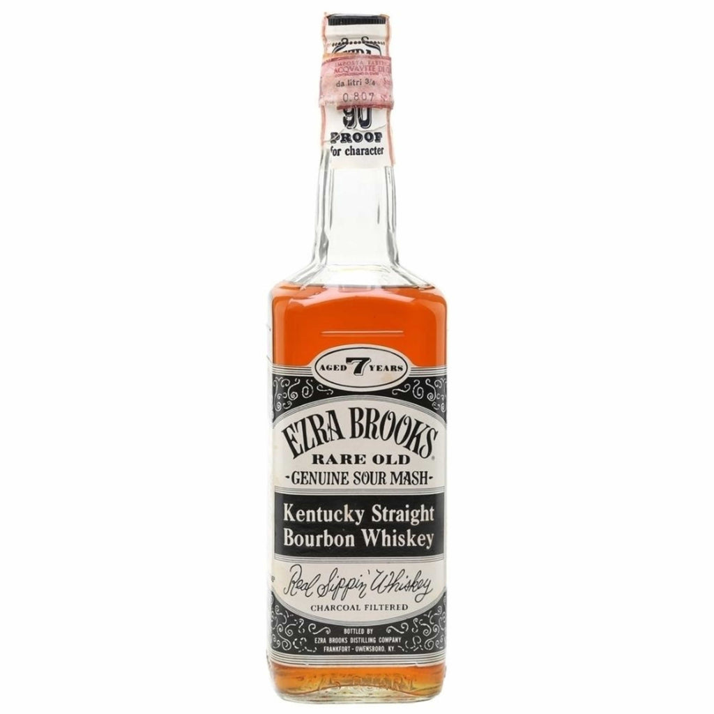 Ezra Brooks 90pf 7 Year Old Decanter b. 1970s - Flask Fine Wine & Whisky