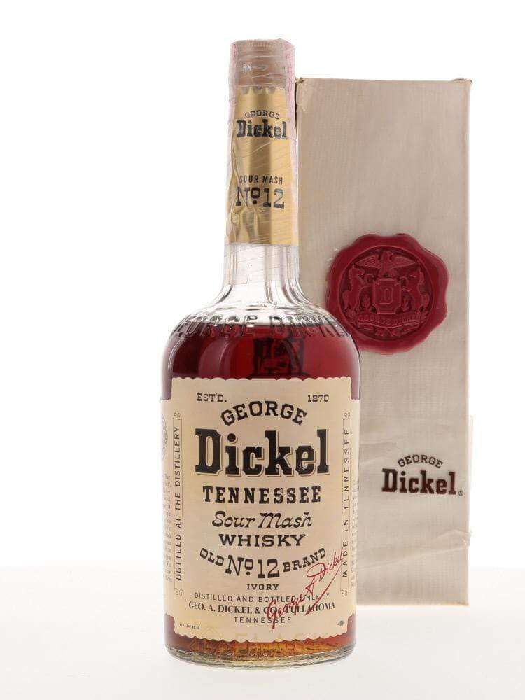 George Dickel Old No. 12 Ivory Tennessee Sour Mash Whiskey 1967 - Flask Fine Wine & Whisky