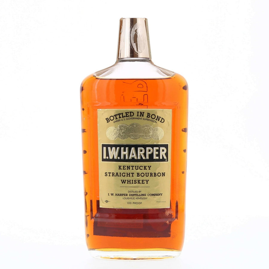 I.W. Harper 1965 Bourbon Bottled in Bond 100 Proof Silver Cap 1 Pint - Flask Fine Wine & Whisky