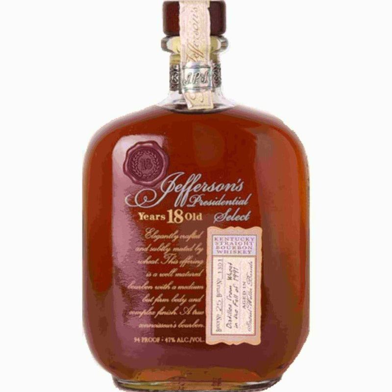 Jeffersons Presidential Select 18 Year Bourbon Batch 6 / Stitzel Weller - Flask Fine Wine & Whisky